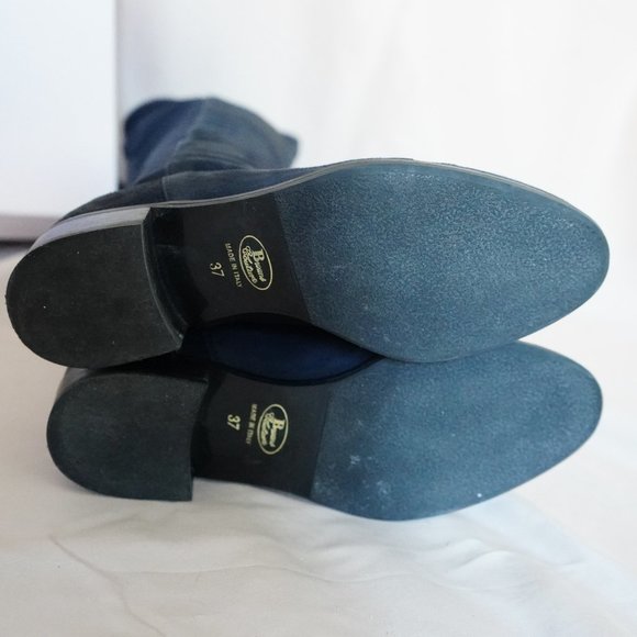 Browns Couture Suede Over-the-knee Boots in Navy - Picture 8 of 11